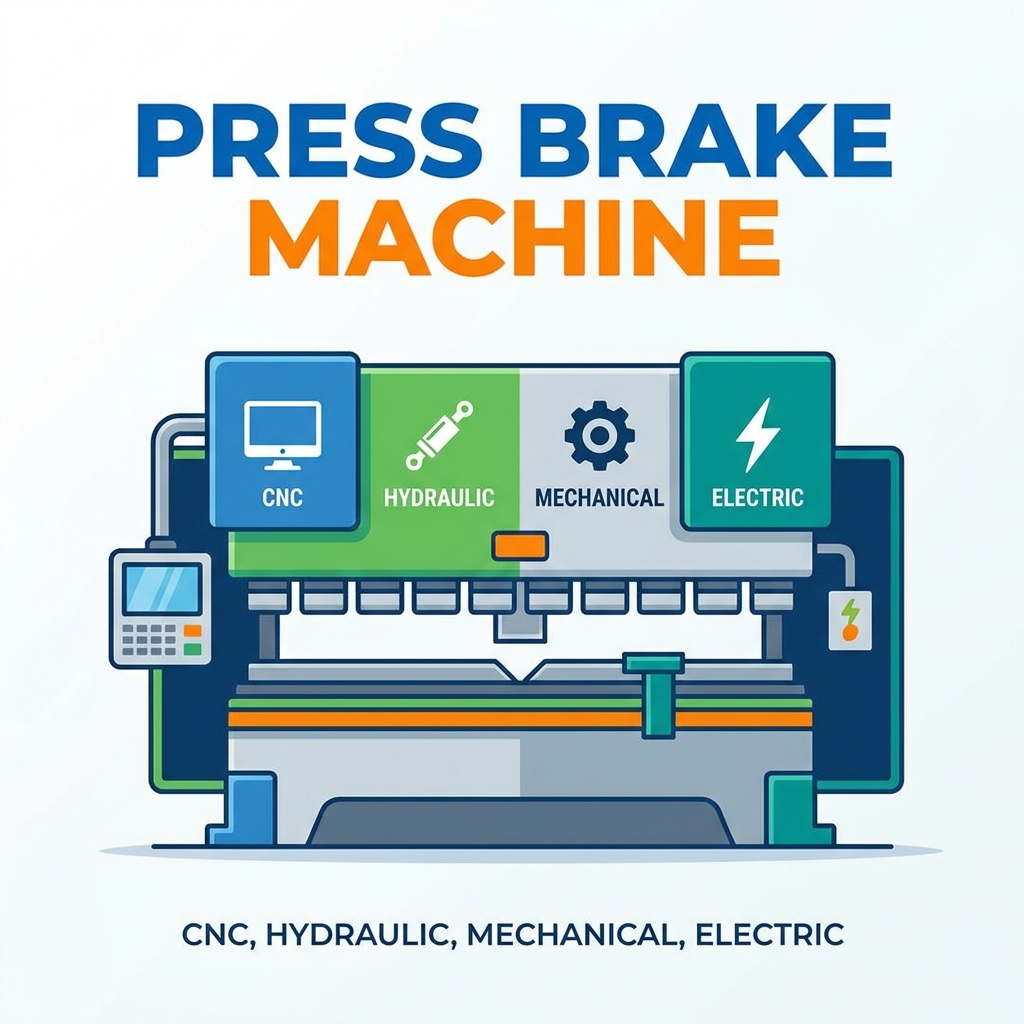 Các loại máy ép phanh: CNC, thủy lực, cơ khí và điện